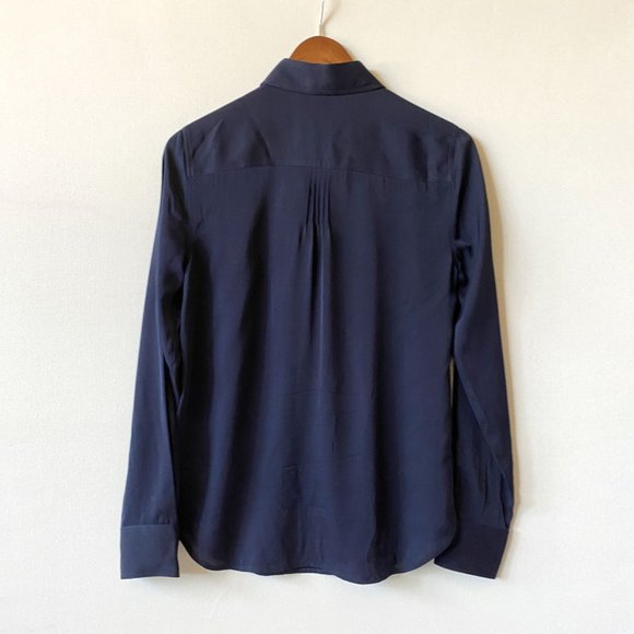 πHPπ J. CREW TUXEDO RUFFLE SILK GEORGETTE BLOUSE - Picture 4 of 9